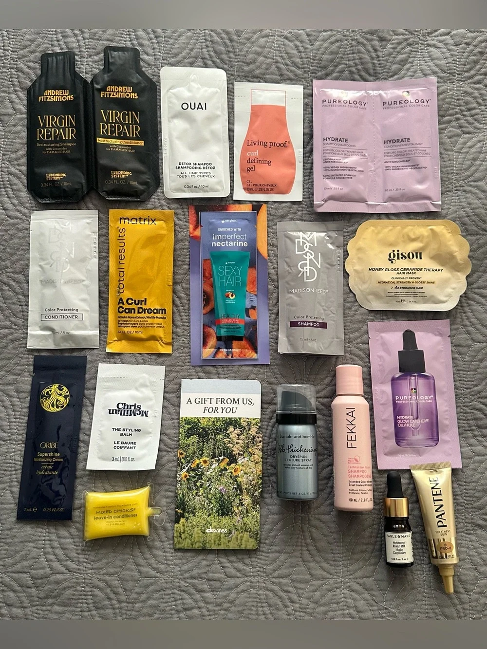 NEW Luxury Hair Care Sample Bundle - Oribe, Gisou, Living Proof, Ouai, Pureology